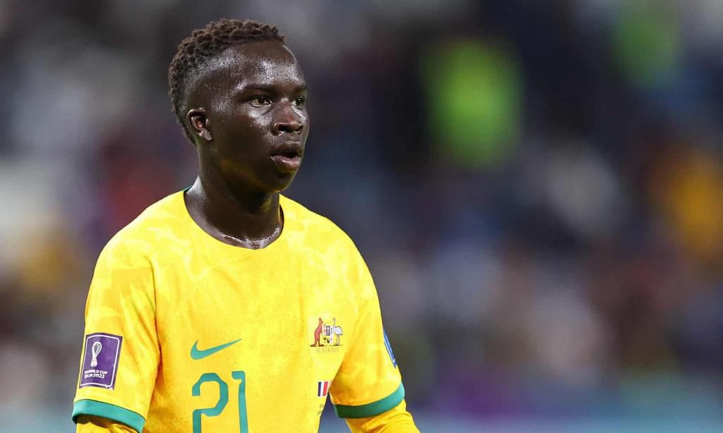 Garang Kuol, who at 18 is the youngest player to feature for Australia at the FIFA World Cup, almost equalised at the death.