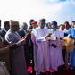 L-R: Minister of Transportation, Mu’Azu Jaji Sambo; President Muhammadu Buhari; Lagos State Governor, Babajide Sanwo-Olu; Chinese Ambassador to Nigeria, Mr. Cui Jianchun; former Governor of Ekiti State, Dr Kayode Fayemi; Ogun State Governor, Prince Dap...