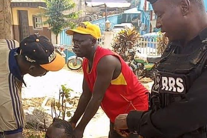 The man has been handed over to his family for monitoring [Rapid Response/Facebook]