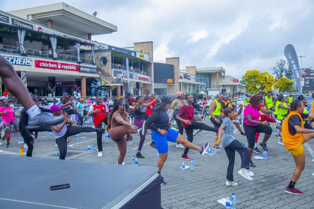 Fitness enthusiasts came together to workout and celebrate Nike