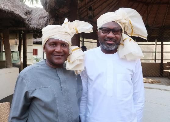 Femi Otedola with Aliko Dangote (NAN Photos)