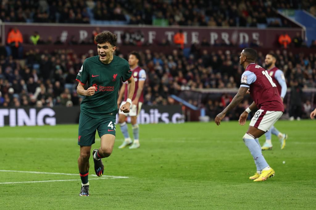 Stefan Bajcetic scored Liverpool's third goal of the match
