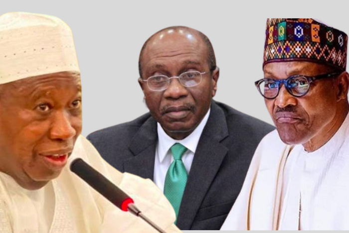 Governor Ganduje of Kano state slams President Muhammadu Buhari and CBN Governor, Godwin Emefiele over naira crisis.