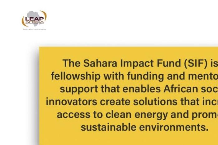 Sahara Impact Fund Calls for Entries into Its 2023 Program