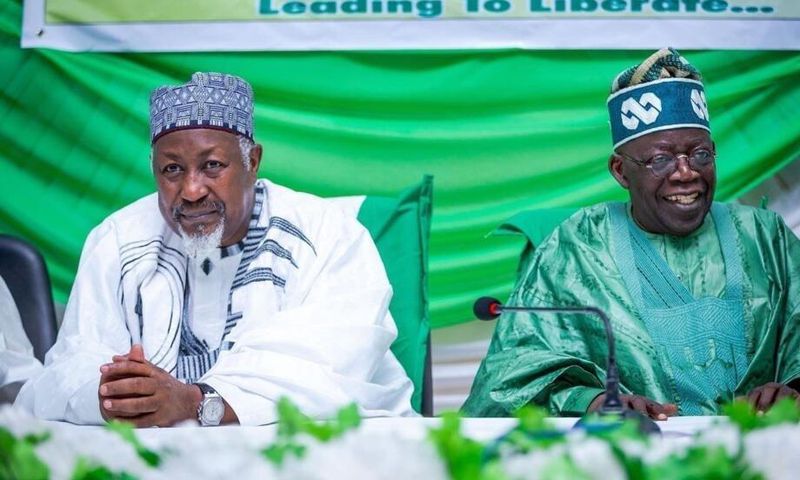Abubakar Badaru (left) and President Bola Tinubu (right) [RFI]