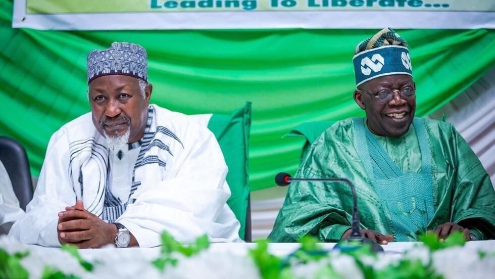 Abubakar Badaru (left) and President Bola Tinubu (right) [RFI]