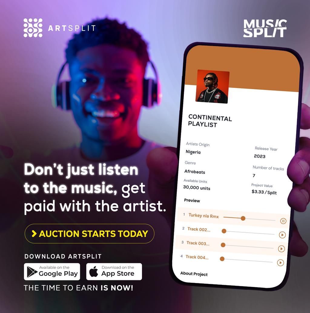 ARTSPLIT introduces MUSICSPLIT, announces auction of upcoming EP by top Nigerian music artiste, King Perryy