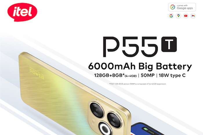 itel launches itel P55T smartphone with Android 14 Go edition, long-lasting battery