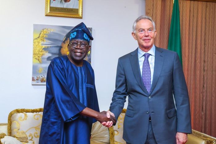 Bola Tinubu (left) and Tony Blair (right) [Premium Times]