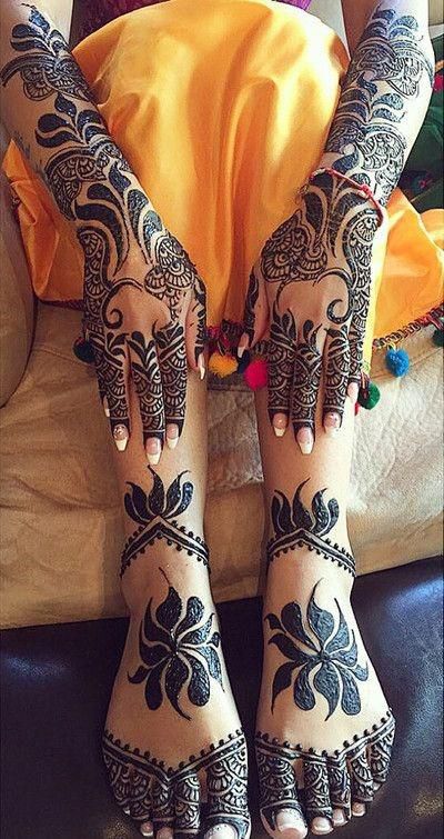 Henna on bride