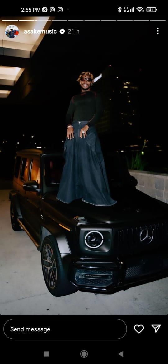 Asake's new car [Instagram/Asakemusic]