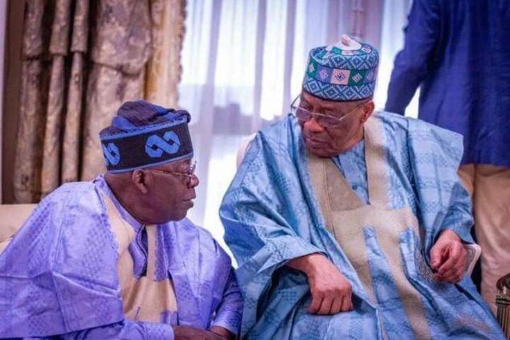 Bola Ahmed Tinubu when he visited the former head of state, Ibrahim Babangida. (PMNews)