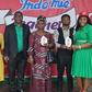 L-R: Teacher and 2nd Place Winner, Indomie Fan Club Teachers Quiz Competition (IFC TQC), Mr Temitope Bankole of Mbari Mbayo School Lagos State; Head, Department of Science Education, Faculty of Education, University of Lagos, Prof. Sunday Adeyemo; Teac...