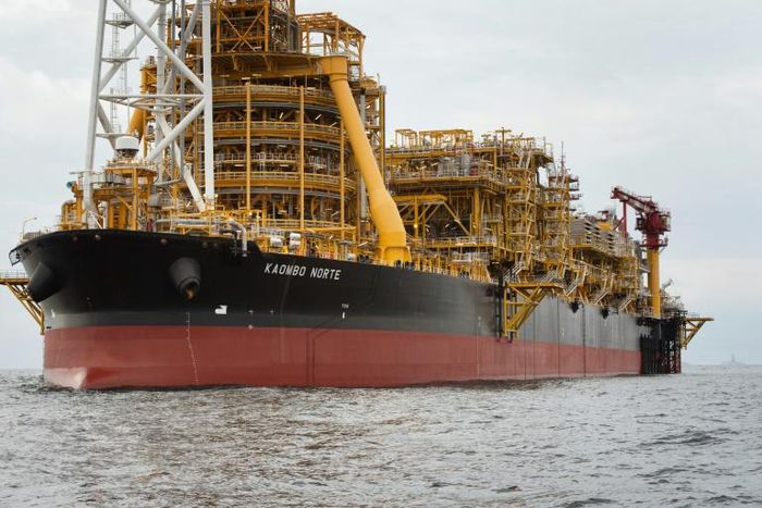 The Kaombo Norte, an oil tanker converted into a FPSO vessel (Floating Production Storage and Offloading), in November 2018. Its sister ship, the Kaombo Sul, has begun operating off the coast of Angola, French oil company Total said Tuesday