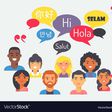 People communicate in different languages [VectorStock]