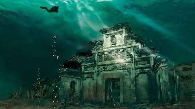 China's Atlantis city submerged but is still very much preserved [BBC]