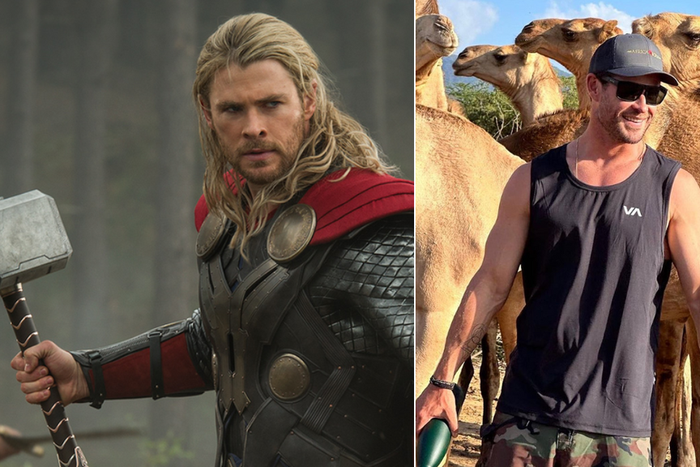 Australian actor Chris Hemsworth in Kenya