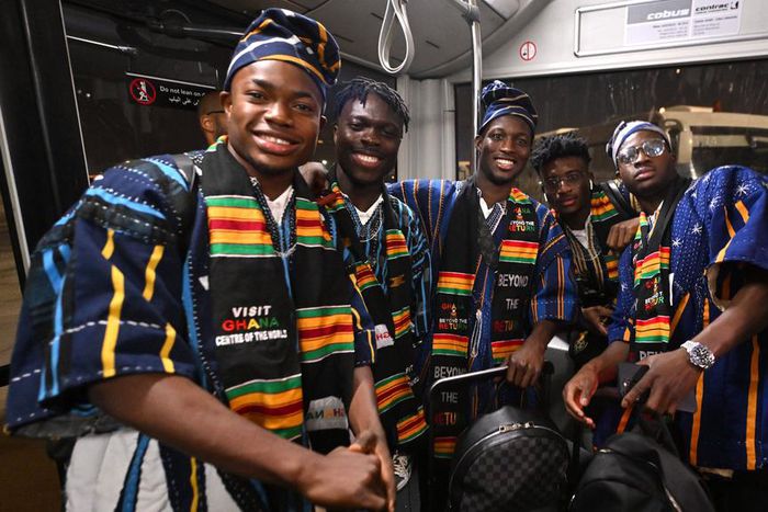 Confident Ghana arrives World Cup in traditional attire [Photos]