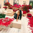 Here's a picture of Yung Miami with over a thousand red roses, Nigerian women were more concerned with the logistic of cleaning it up [Yungmiami/Twitter]