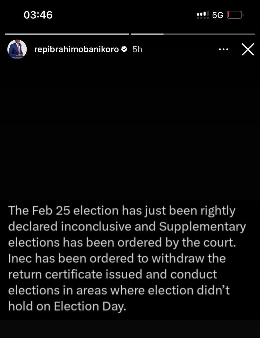 IBO's Instagram story