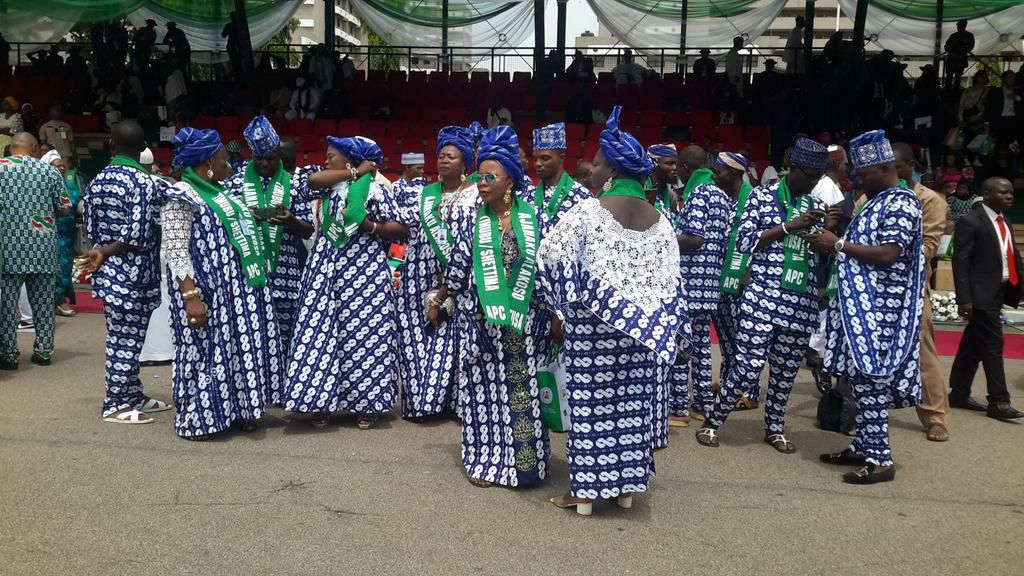 Nigerians rock colourful aso ebi at the presidential inauguration of Bola Tinubu [NAN]