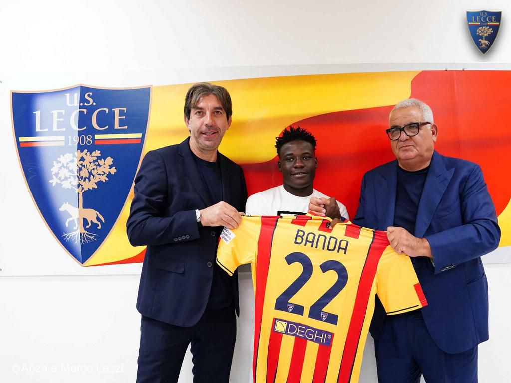 Lameck Banda’s official presentation as a Lecce player
