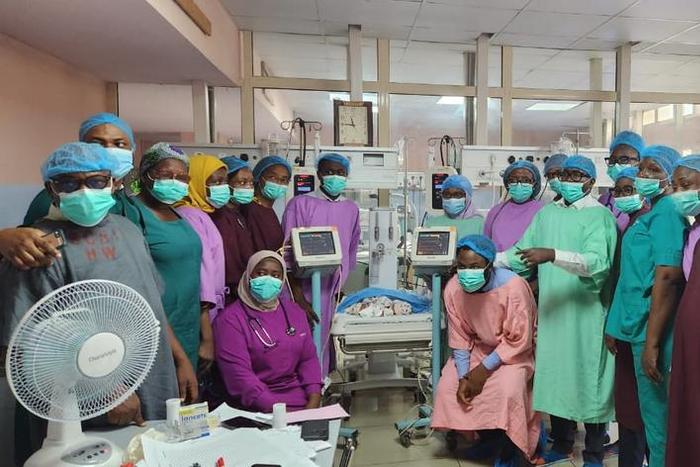 The twin babies were delivered at the Department of Obstetrics and Gynaecology of the Lagos State University Teaching Hospital, Ikeja [LASUTH]