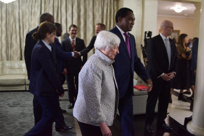 US Treasury Secretary Janet Yellen on her trip to Zambia