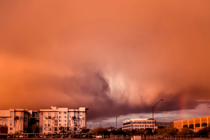 Impaired visibility caused by dust haze [AccuWeather]