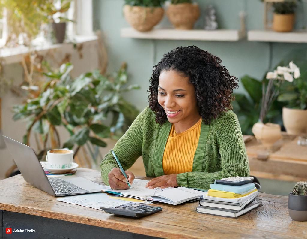 An AI generated image depicting a scene of responsible financial planning and budgeting in Kenya