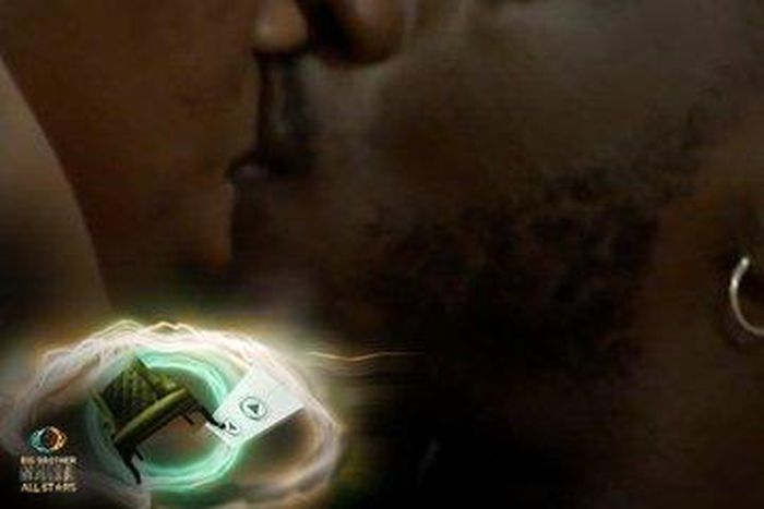 Soma and Angel share first kiss on 'BBNaija All Stars' [Twitter/BBNaija]