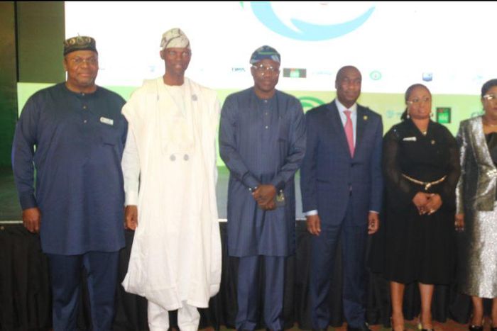 L-R: Permanent Secretary, Lagos State Office of Environmental Services, Mr Omobolaji Gaji; Chief of Staff, Mr Tayo Ayinde; Head of Service, Mr Hakeem Muri-Okunola; Deputy Governor, Dr Obafemi Hamzat; Executive Secretary, Lagos State Water Regulatory Co...