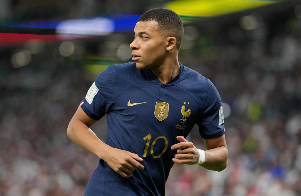 Kylian of team France during the FIFA World Cup Qatar 2022 Round of 16 match between France and Poland at Al Thumama Stadium on December 4, 2022.