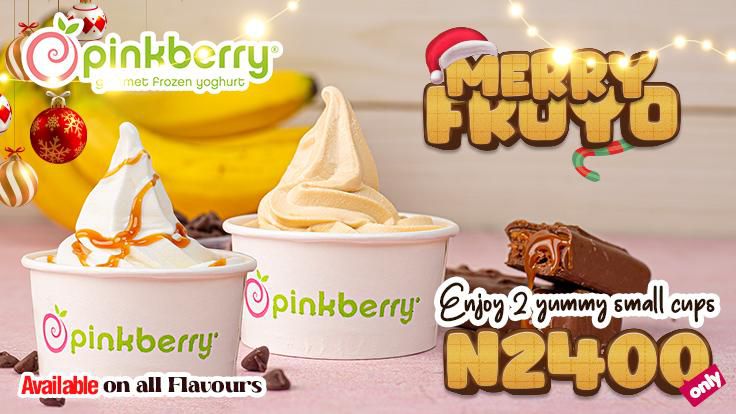 Pinkberry offers Sweet Banana Caramel Yogurt & festive December deals