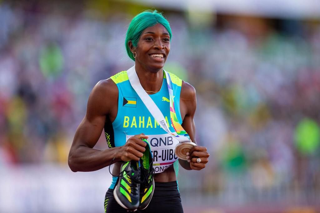 Shaunae Miller-Uibo is professionally signed with Adidas