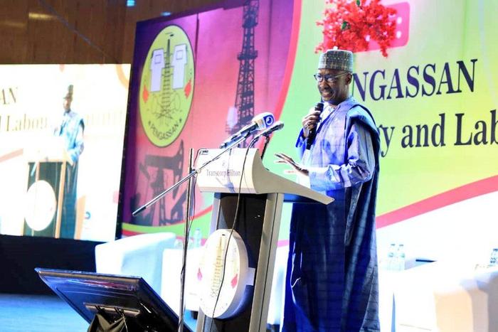 Group Chief Executive Officer (GCEO) NNPC Ltd, Malam Mele Kyari on Tuesday in Abuja at the ongoing Energy and Labour Summit 2022 organised by the Petroleum and Natural Gas Senior Staff Association of Nigeria (PENGASSAN)