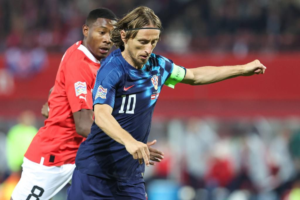 Image shows Luka Modric (CRO) and David Alaba (AUT) on October September 25, 2022.
