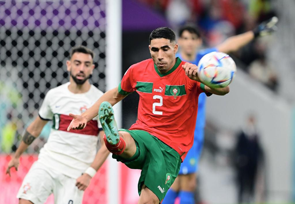 Hakimi in action for Morocco