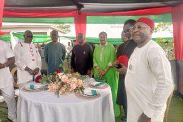 Prof. Paul Nnamchi (extreme right with other dignitaries)