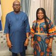 fubara-itubo-FILES: Governor Fubara (left) and Mrs Itubo during a meeting between the duo at the Government House in Port Harcourt. [Rivers Govt House]