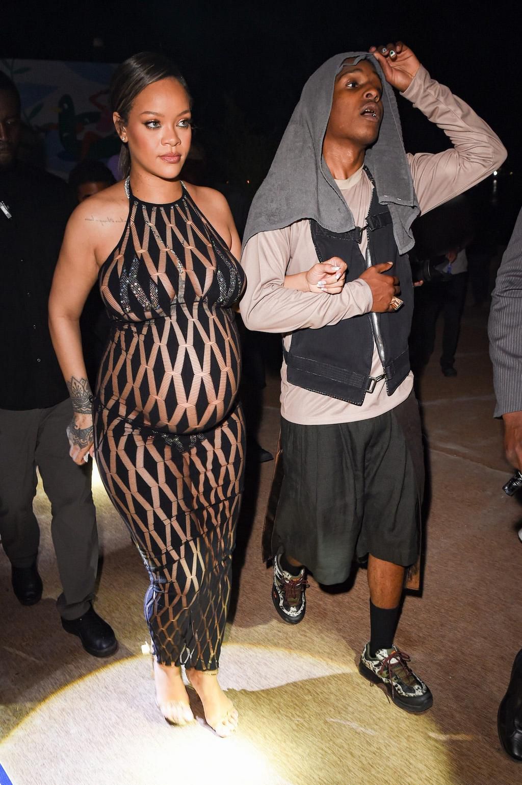 Most recently, Rihanna wore a skin-baring, form-fitting gown for a Spotify event featuring her partner, A$AP Rocky.