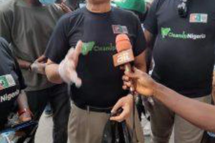 Prof. Pat Utomi, the Convener Big Tent Coalition for Obi-Datti at the National Flag Off of Clean Up Nigeria Project on Saturday in Lagos.
