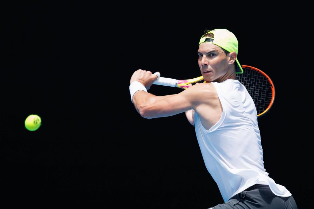 Rafael Nadal in action