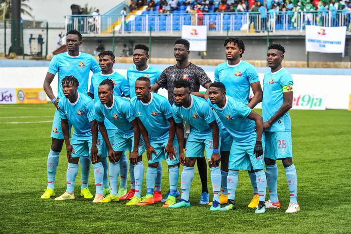 Remo stars line up against ASFAR of Morocco in the CAF Confederations cup