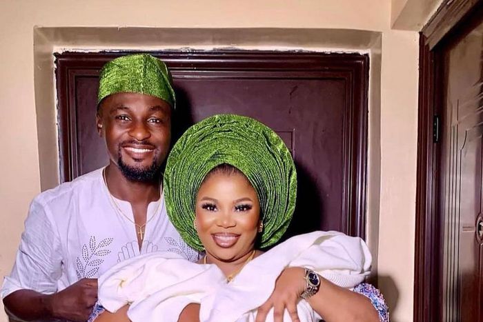 Adeniyi Johnson finally shares the name of his bundle of joy