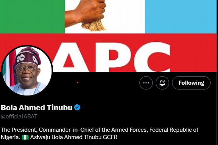 President Bola Tinubu's Twitter checkmark is not yet grey