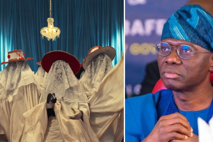 Scene from 'Gangs of Lagos' (left), Lagos State governor, Babajide Sanwo-Olu (right)