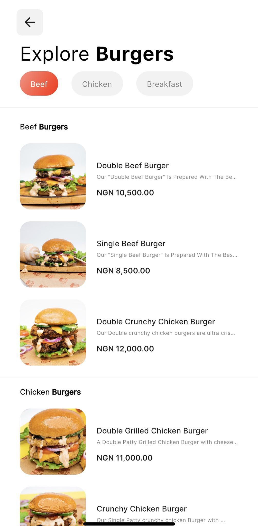 The price of some of the burgers [Twitter/onejoblessboy]