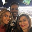Beyonce with mum, Tina Knowles and husband, Richard Lawson