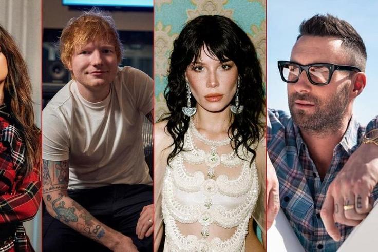 American singer-songwriter Camila Cabello, English singer-songwriter Ed Sheeran, American singer Halsey and Maroon 5 lead singer Adam Levine